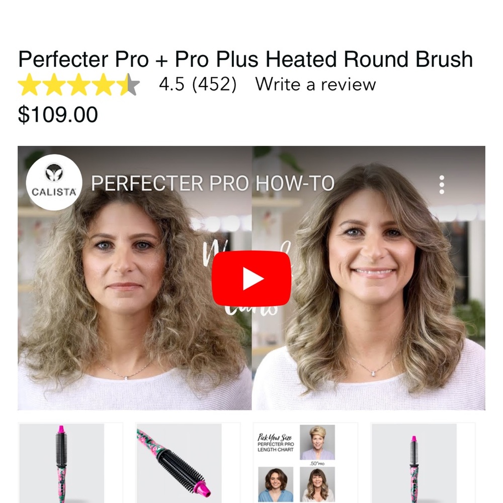 Calista Perfecter Pro Plus Heated Round Brush New in Box - Picture 4 of 5